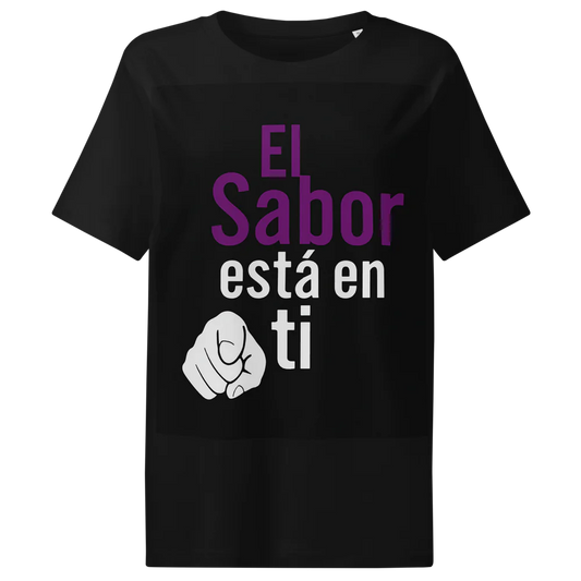 Women's Organic Ribbed Neck T-Shirt | EL SABOR ESTA EN TI