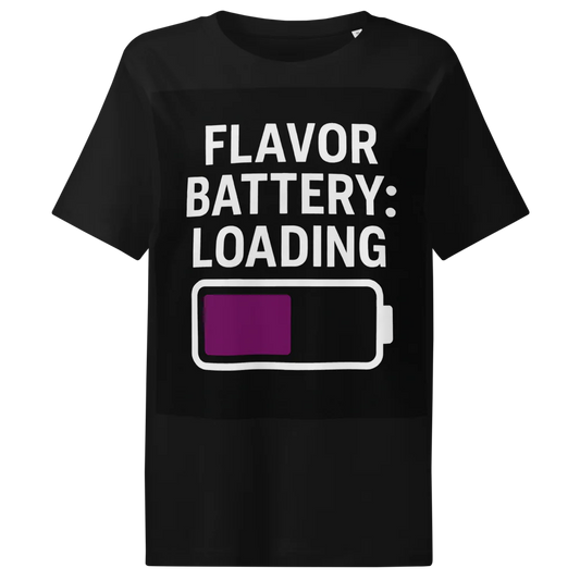Women's Organic Ribbed Neck T-Shirt | FLAVOR BATTERY LOADING