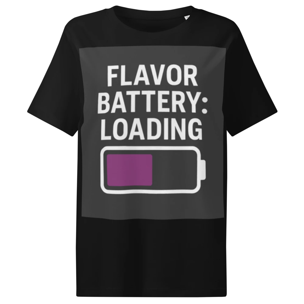 Women's Organic Ribbed Neck T-Shirt | FLAVOR BATTERY LOADING