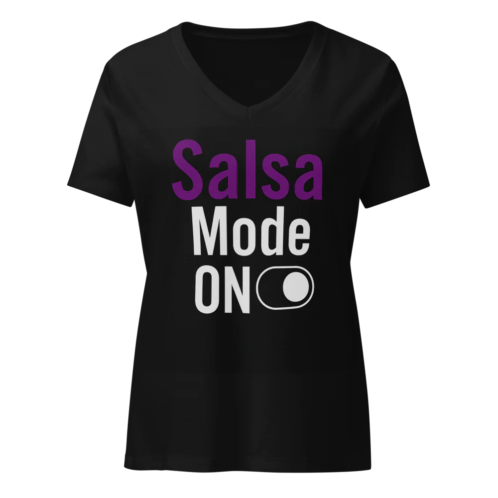 Women's Relaxed V-Neck T-Shirt |SALSA MODE ON