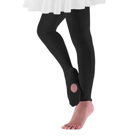 Ultra Soft salsa Tights Convertible Tights for Girls Transition Dance Tights Opaque Footed Tights for Toddler Girls Stockings Thick Kids Tights Durable Pantyhose Nylons for Girls Black 9-11 Years