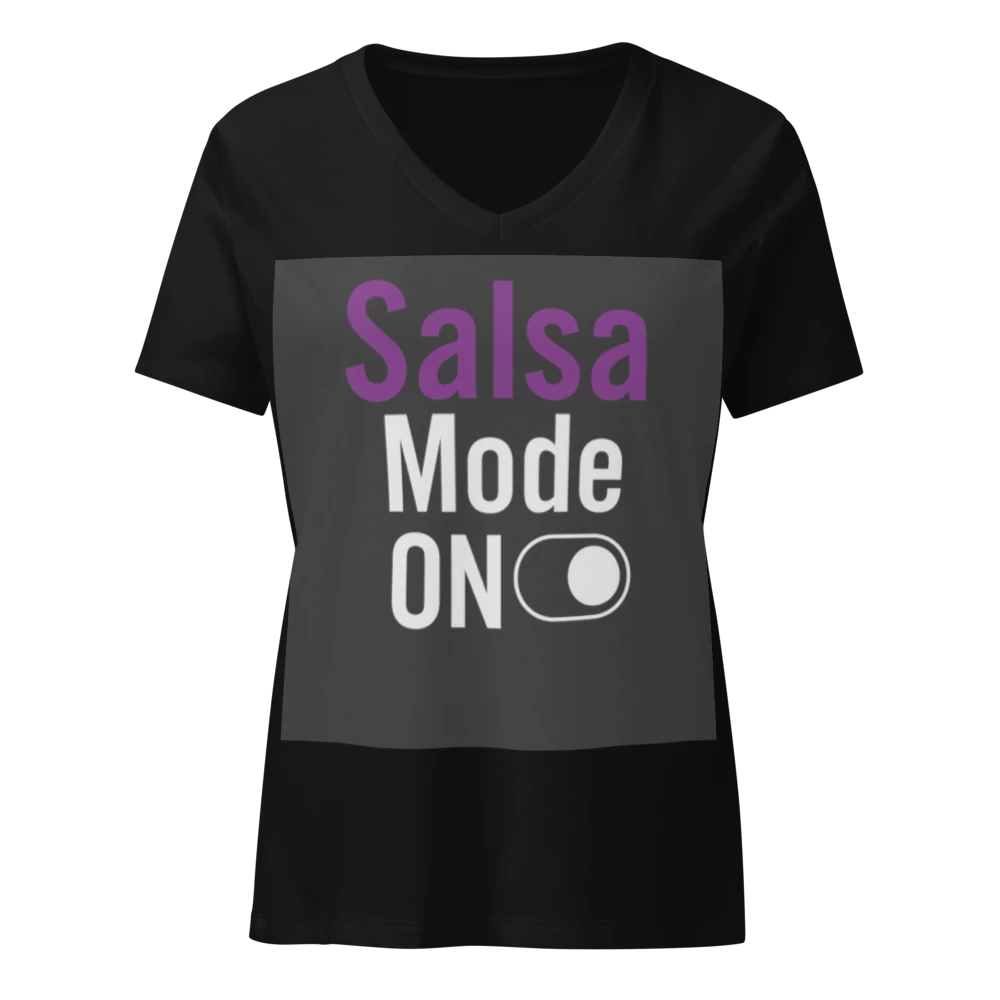 Women's Relaxed V-Neck T-Shirt |SALSA MODE ON